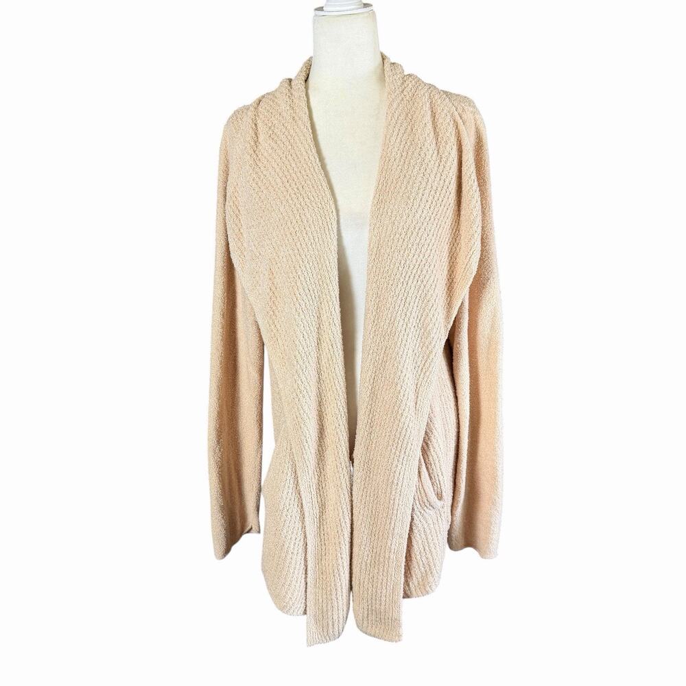 BAREFOOT DREAMS Coastal Cardigan Cozychic Lite 485 Beige 1X Minimalist Coastal